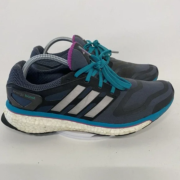 Adidas Shoes Women Size 10.5 Energy Boost Gray Athletic Running Sneakers 4112 - Picture 1 of 16